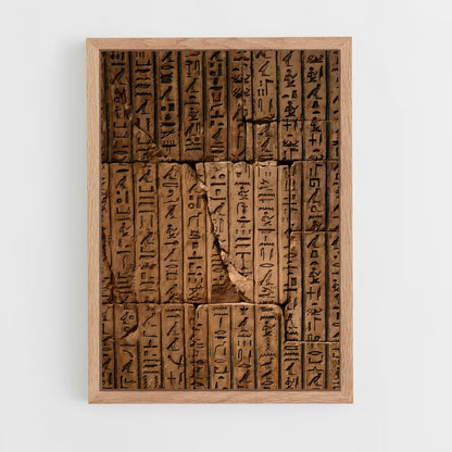 ap-hieroglyphs-2 cadre Bois clair