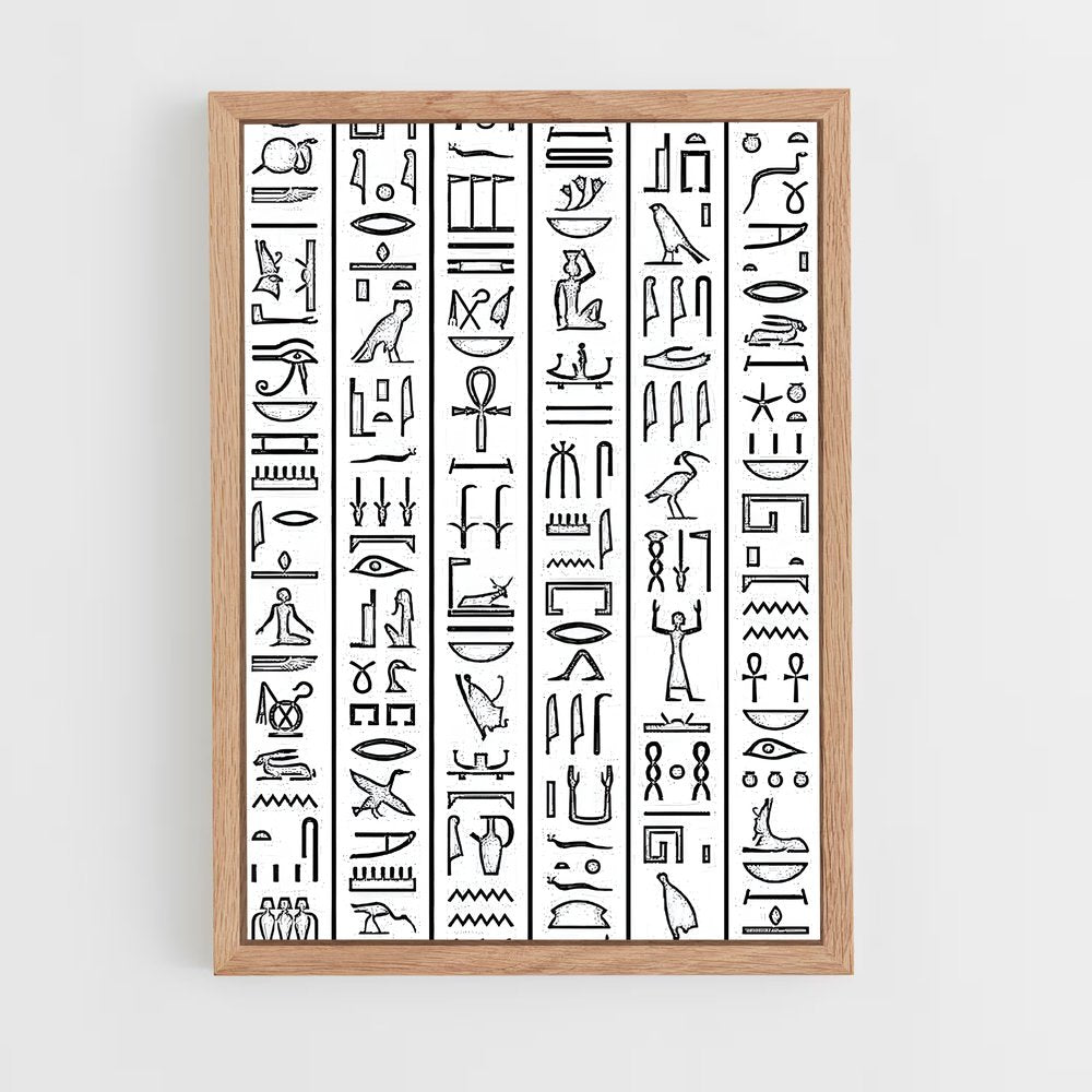 ap-hieroglyphs-3 cadre Bois clair