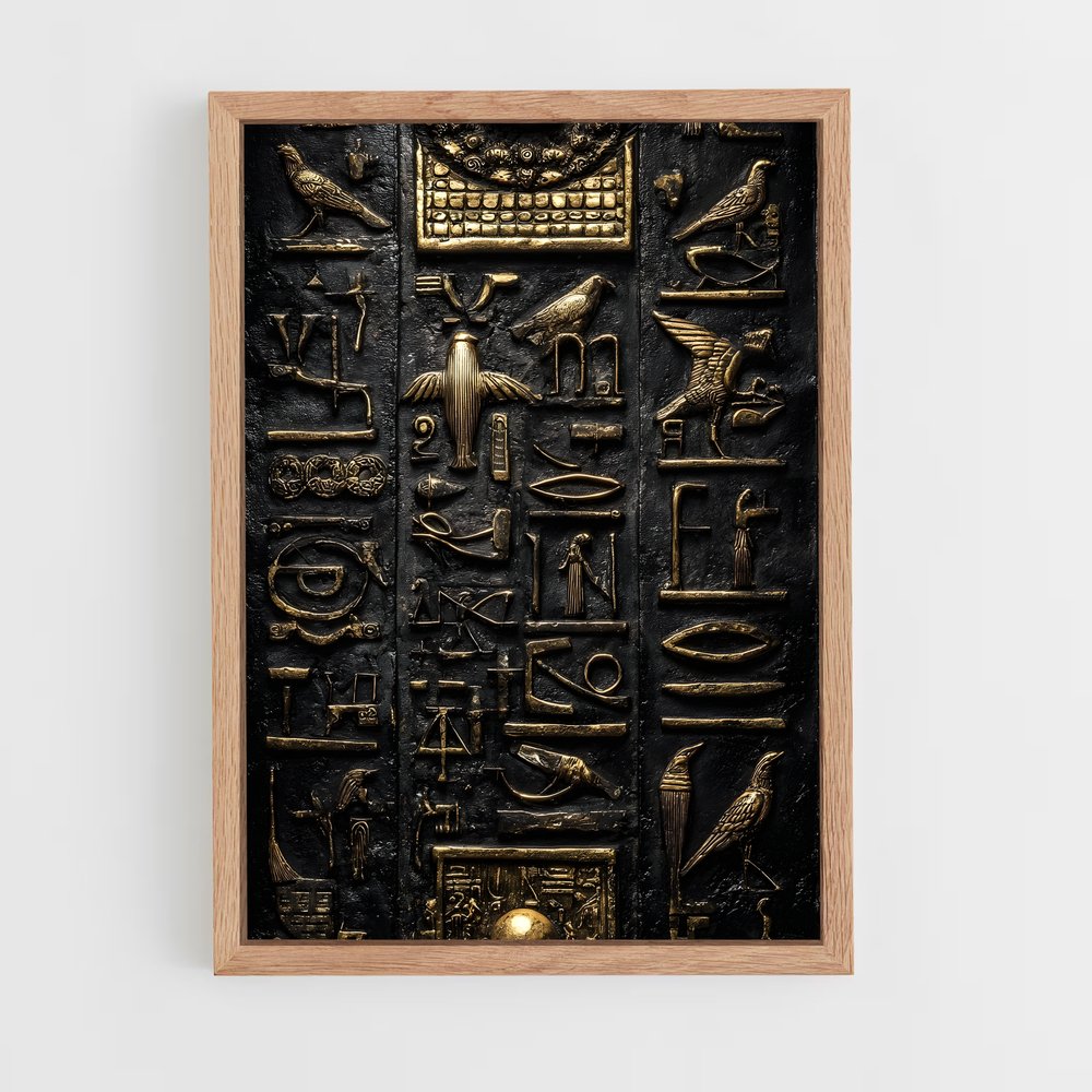 ap-hieroglyphs-5 cadre Bois clair