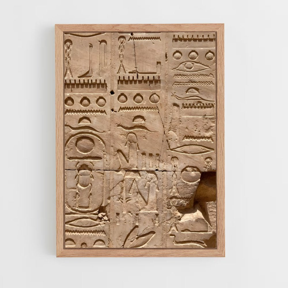 ap-hieroglyphs-6 cadre Bois clair
