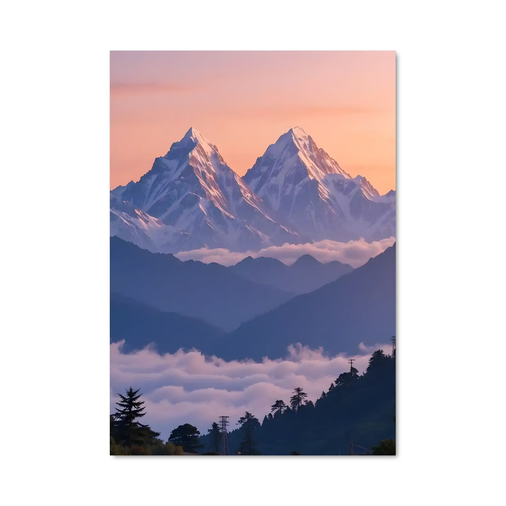 Poster Sous les Nuages de l'Himalaya