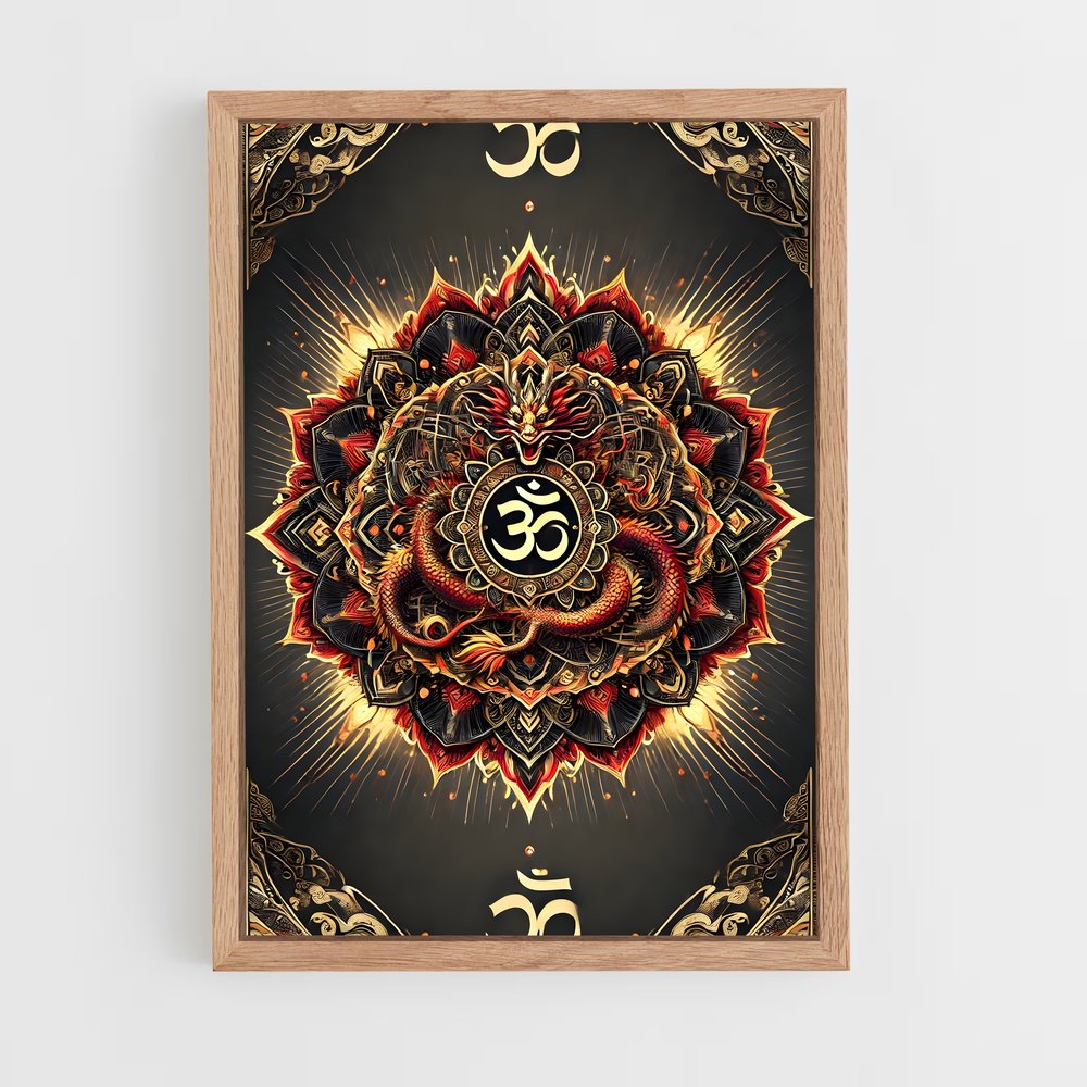 ap-hindu mandala-1 cadre Bois clair