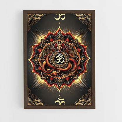 ap-hindu mandala-1 cadre Bois foncé
