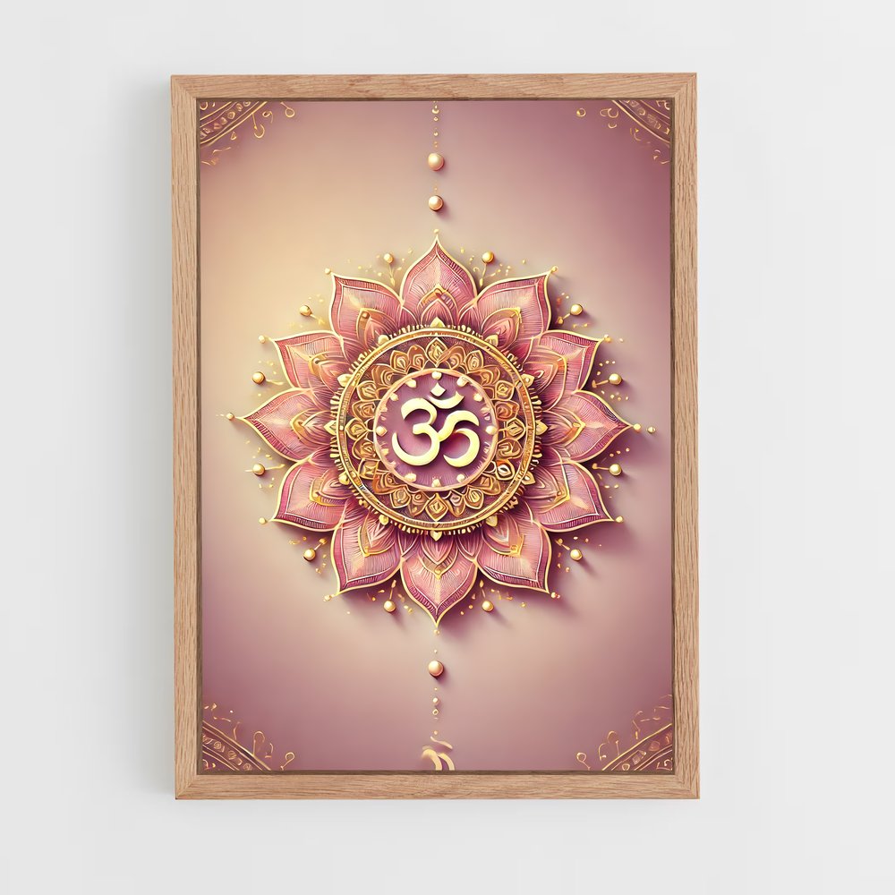ap-hindu mandala-2 cadre Bois clair