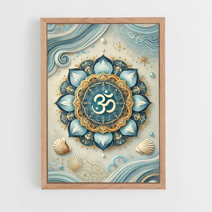 ap-hindu mandala-3 cadre Bois clair