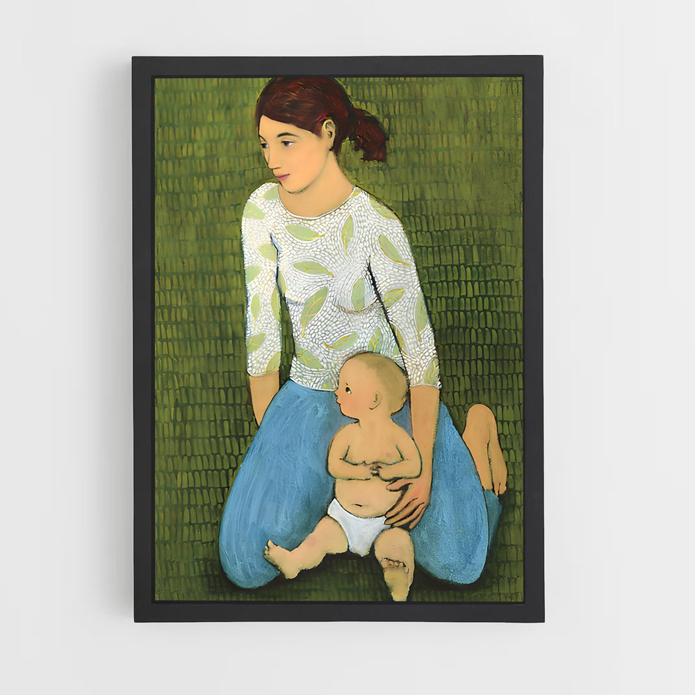 ap-hirst mother and child-2 cadre Noir