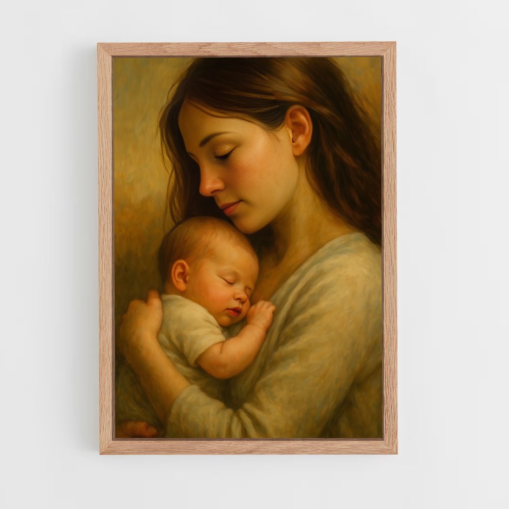 ap-hirst mother and child-3 cadre Bois clair