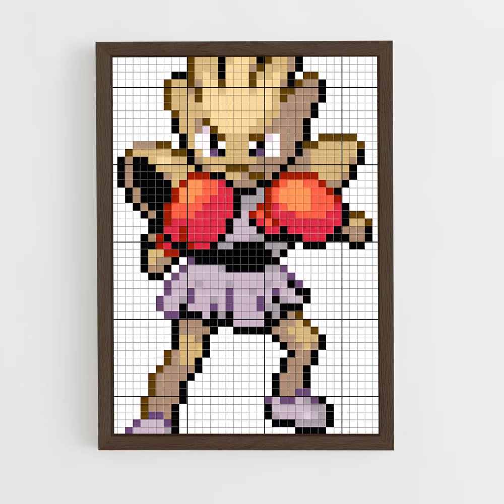 ap-hitmonchan-3 cadre Bois foncé