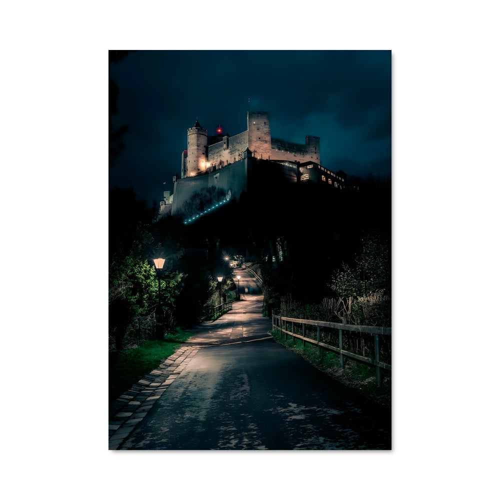 Poster Château Éclairé