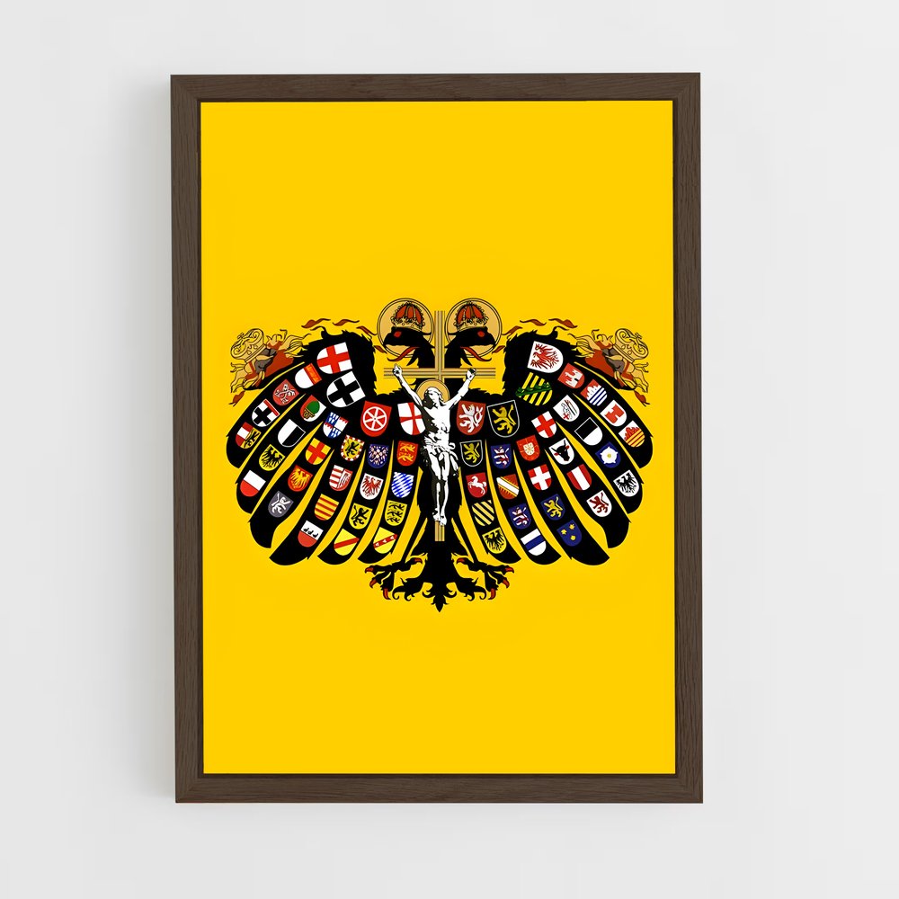 ap-holy roman empire flag-1 cadre Bois foncé