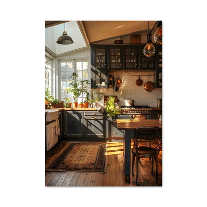 Poster Cuisine en Bois