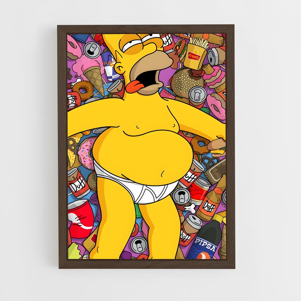 ap-homer simpson-5 cadre Bois foncé