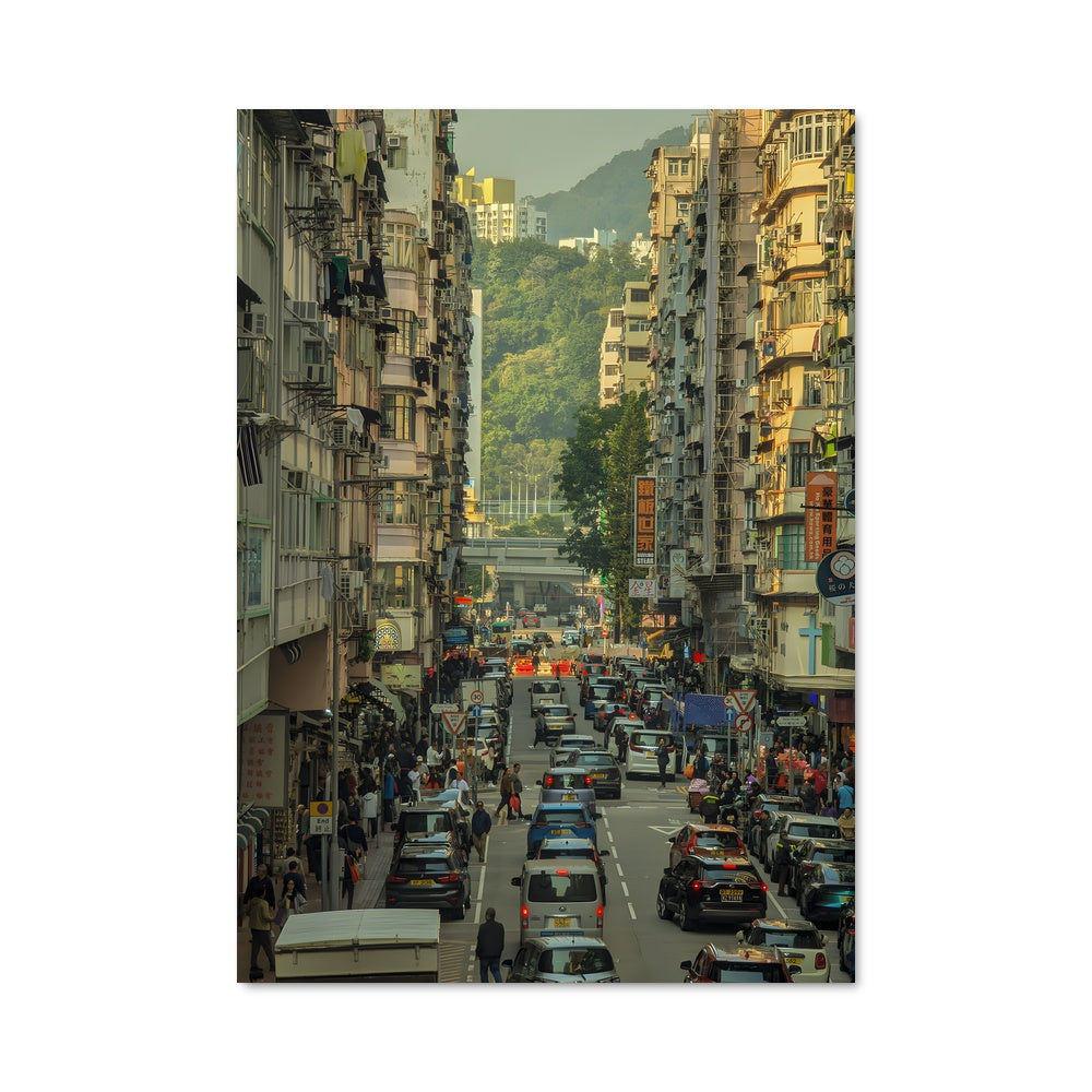 Poster Rue Animée de Hong Kong