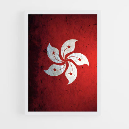 ap-hong kong flag-3 cadre Blanc