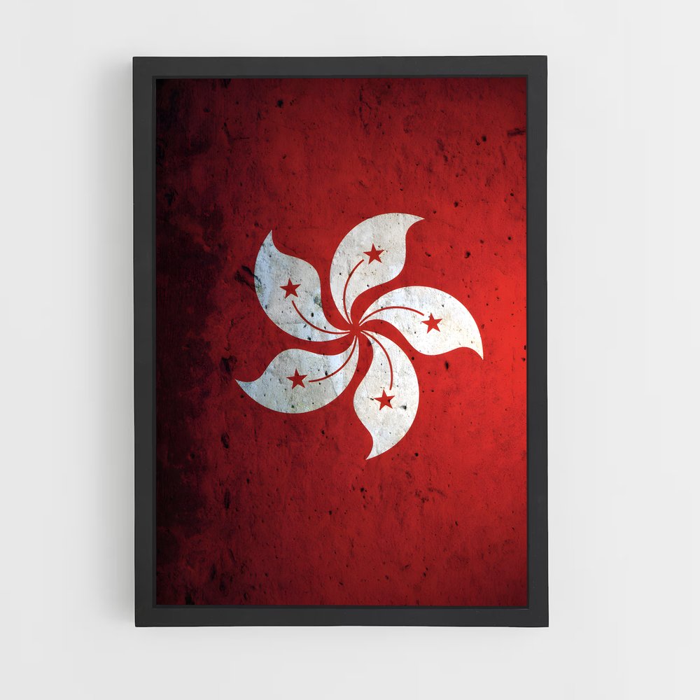 ap-hong kong flag-3 cadre Noir