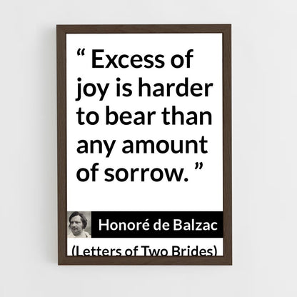 ap-honore de balzac-3 cadre Bois foncé