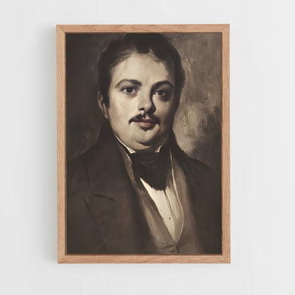 ap-honore de balzac-4 cadre Bois clair