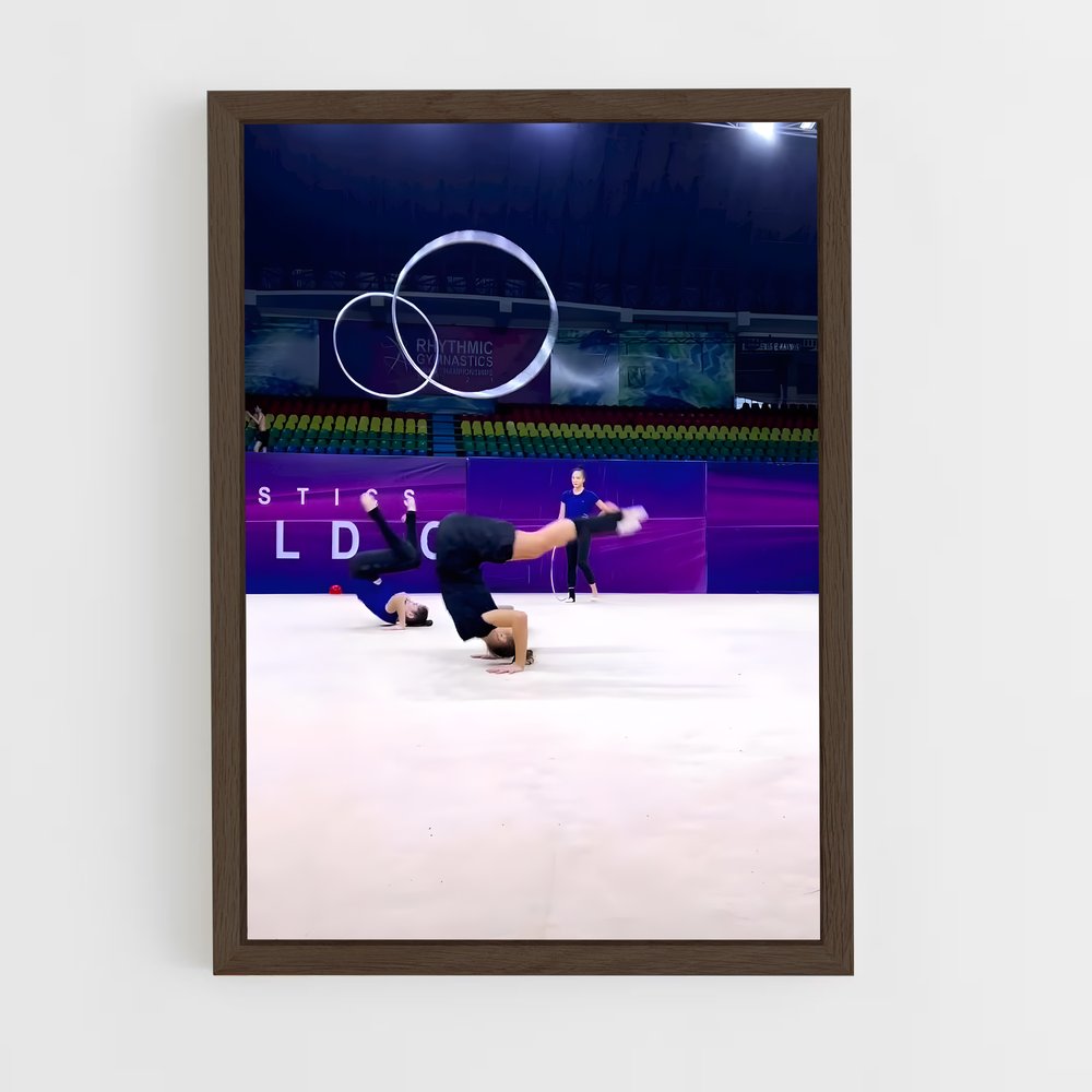 ap-hoop rhythmic gymnastics-2 cadre Bois foncé