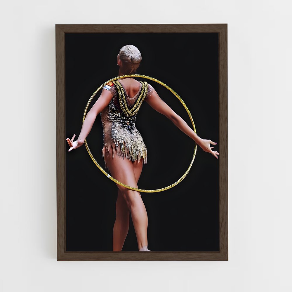 ap-hoop rhythmic gymnastics-3 cadre Bois foncé