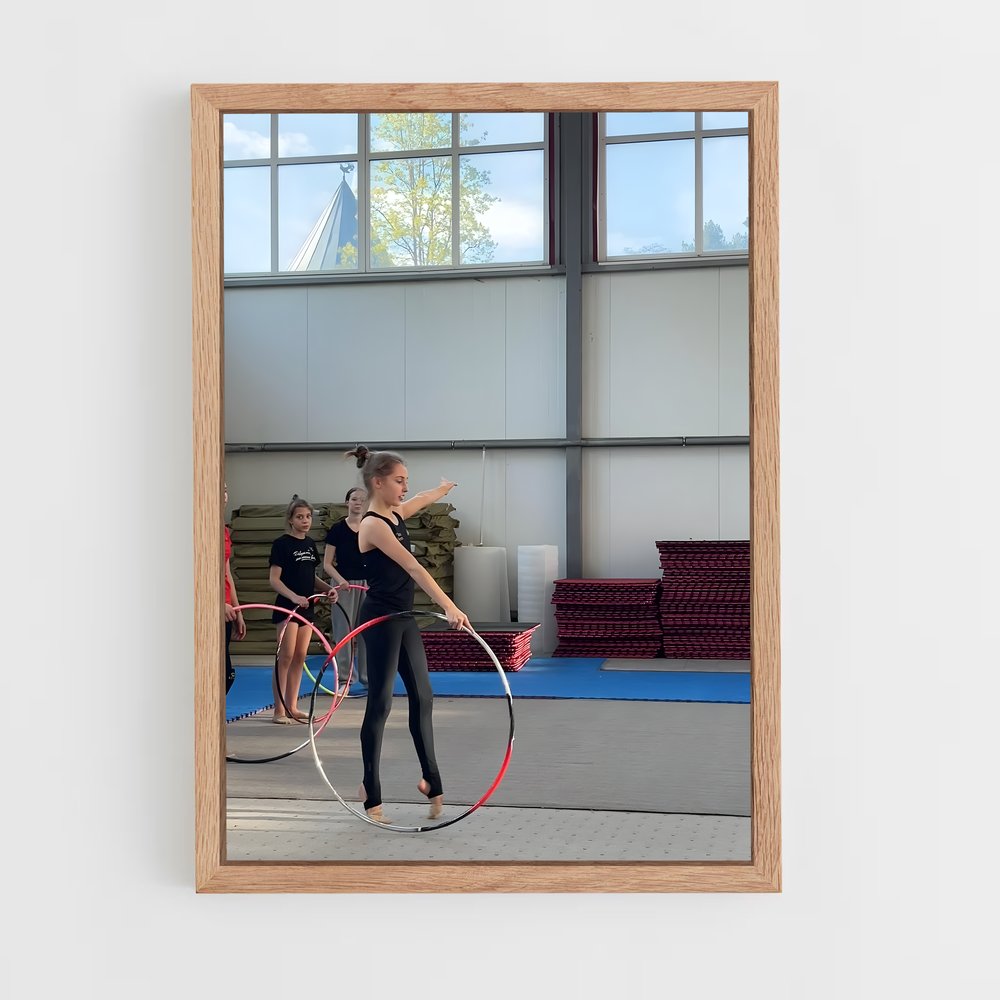 ap-hoop rhythmic gymnastics-7 cadre Bois clair