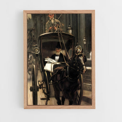 ap-horse carriage-3 cadre Bois clair