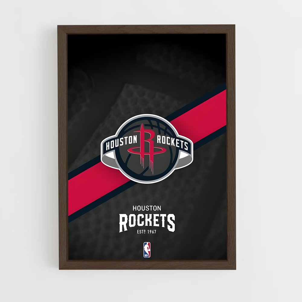 ap-houston rockets-4 cadre Bois foncé