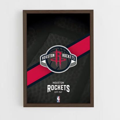 ap-houston rockets-4 cadre Bois foncé
