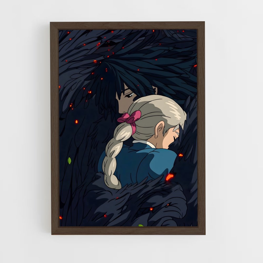 ap-howls moving castle-6 cadre Bois foncé