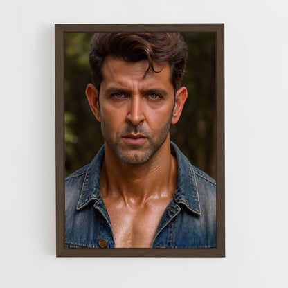 ap-hrithik roshan-3 cadre Bois foncé