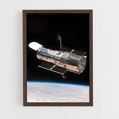 ap-hubble telescope-12 cadre Bois foncé
