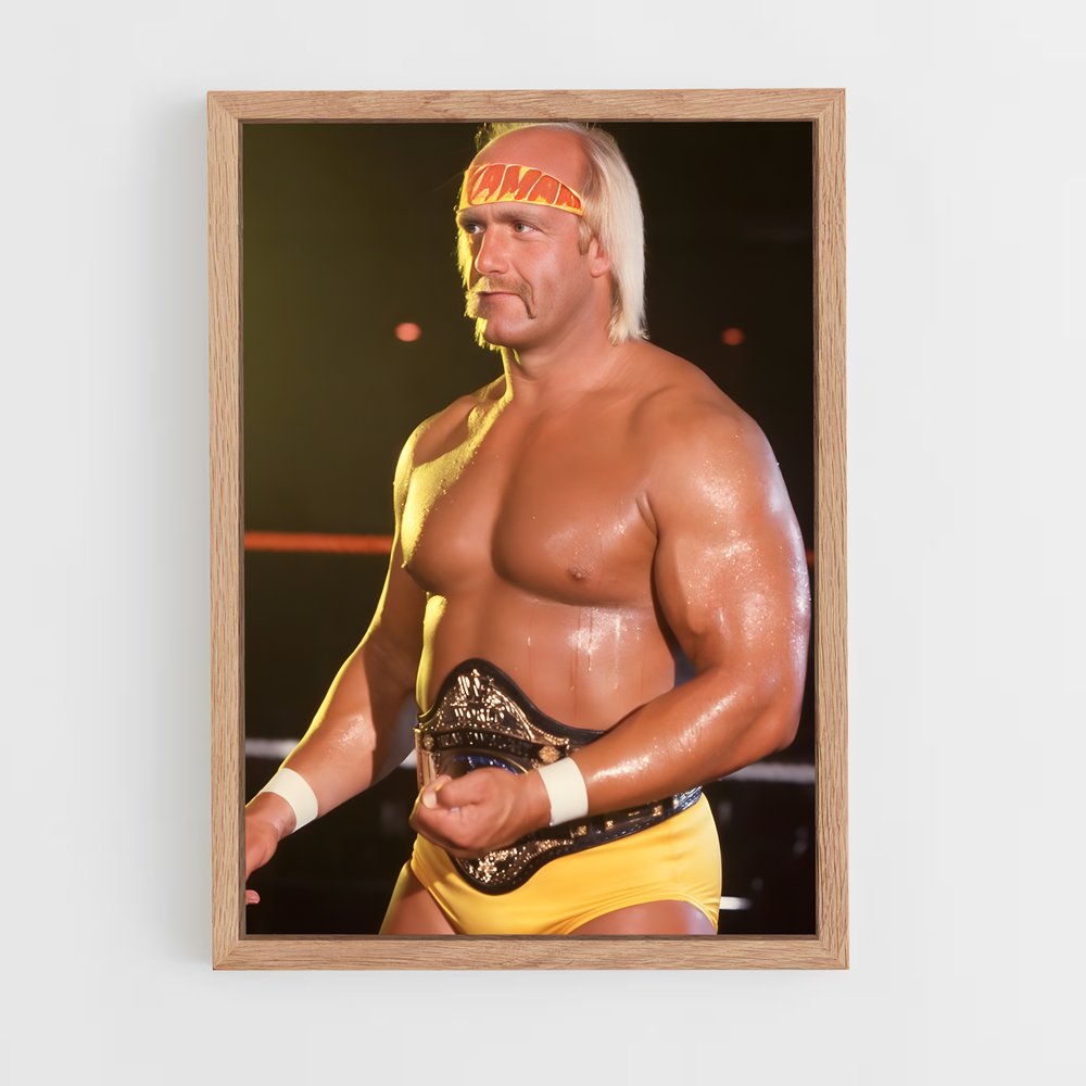 ap-hulk hogan-8 cadre Bois clair