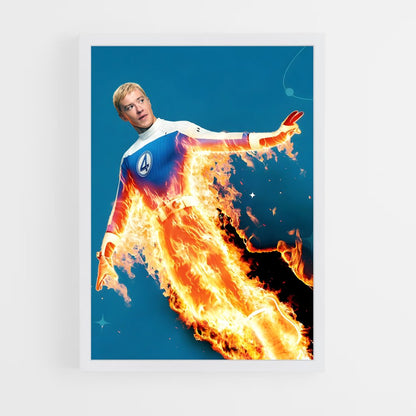 ap-human torch johnny storm-5 cadre Blanc