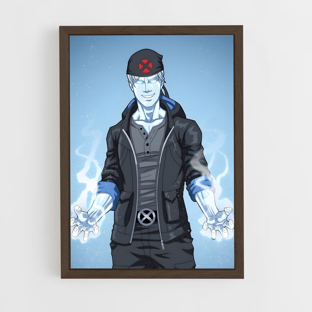 ap-iceman x-men-3 cadre Bois foncé