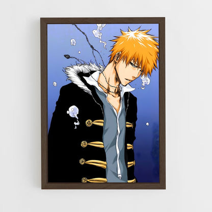 ap-ichigo kurosaki-1 cadre Bois foncé