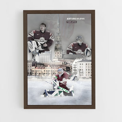 ap-iihf world championship-5 cadre Bois foncé