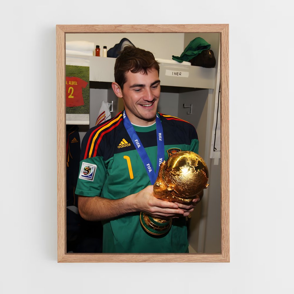 ap-iker casillas-10 cadre Bois clair