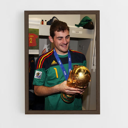 ap-iker casillas-10 cadre Bois foncé