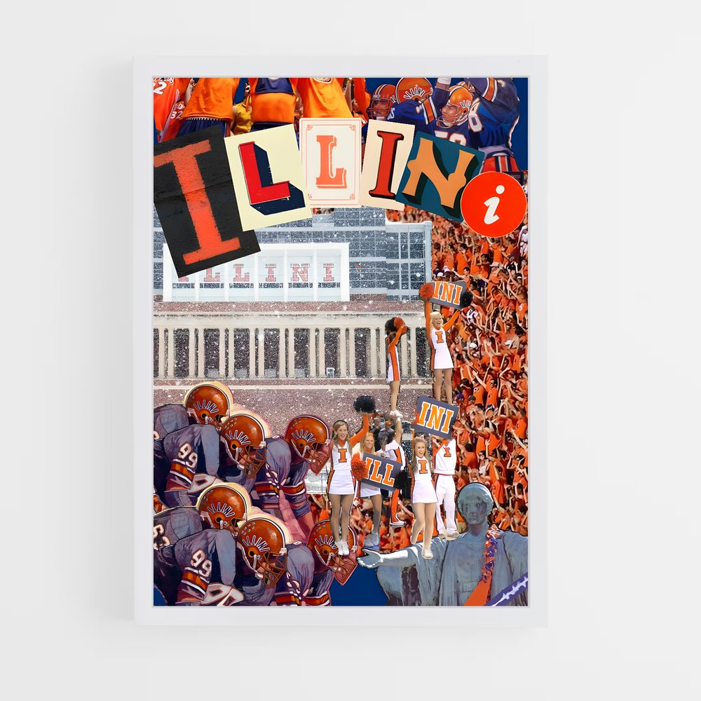 ap-illinois fighting illini-4 cadre Blanc