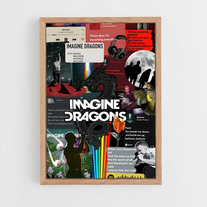 ap-imagine dragons-1 cadre Bois clair