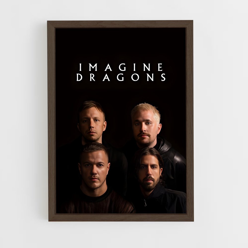 ap-imagine dragons-3 cadre Bois foncé