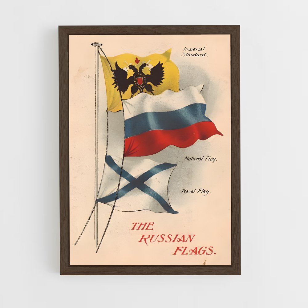 ap-imperial russia flag-2 cadre Bois foncé