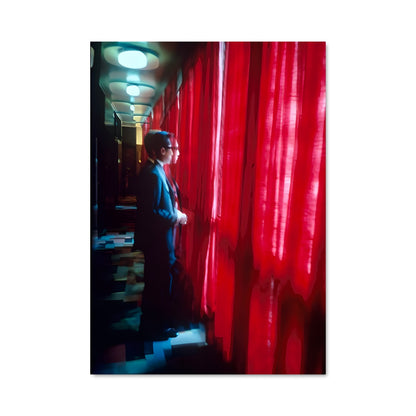 Poster Sous le Rideau Rouge