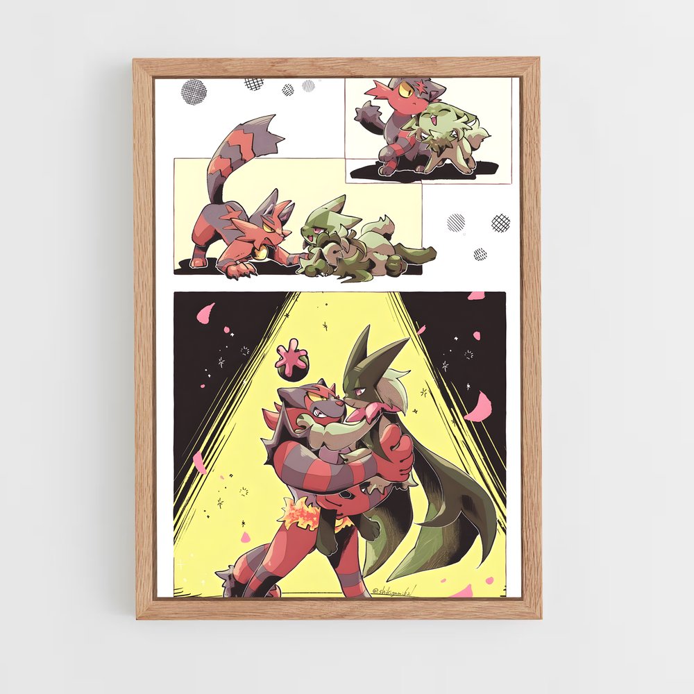 ap-incineroar-3 cadre Bois clair