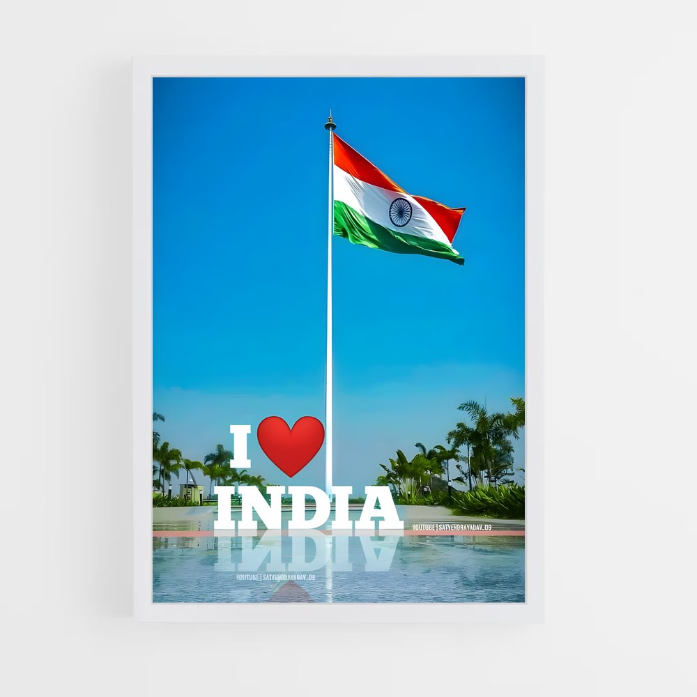 ap-india flag-3 cadre Blanc