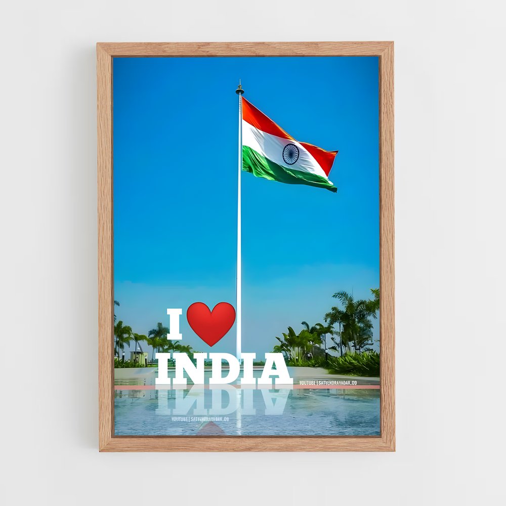 ap-india flag-3 cadre Bois clair