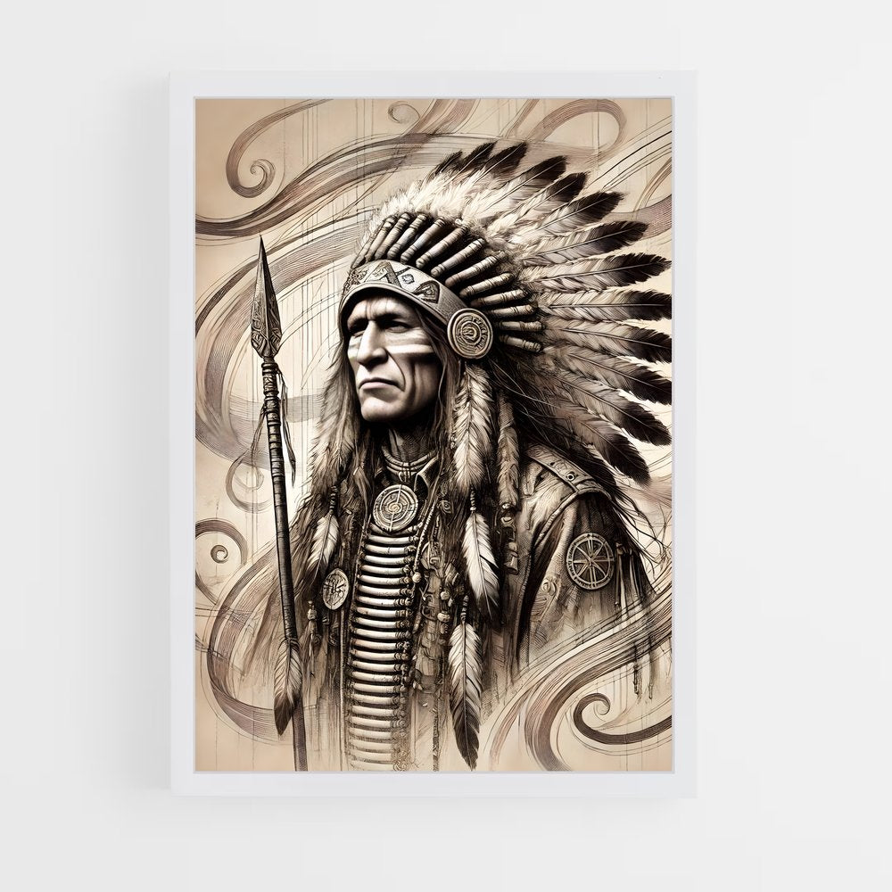 ap-indian chief-6 cadre Blanc