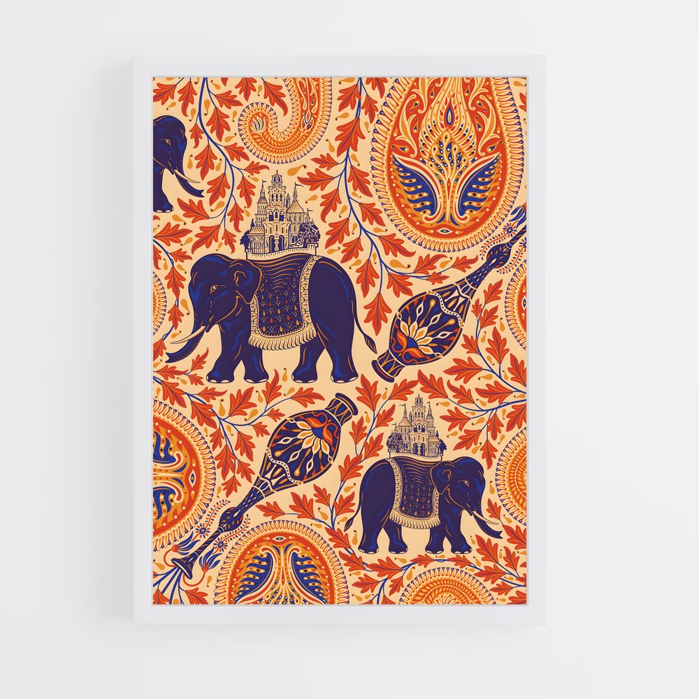 ap-indian patterns-1 cadre Blanc