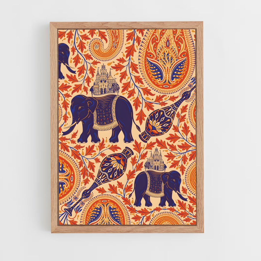 ap-indian patterns-1 cadre Bois clair