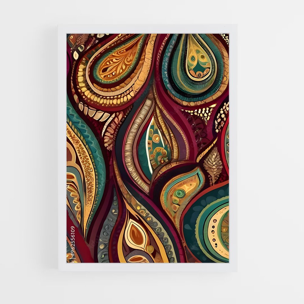 ap-indian patterns-2 cadre Blanc