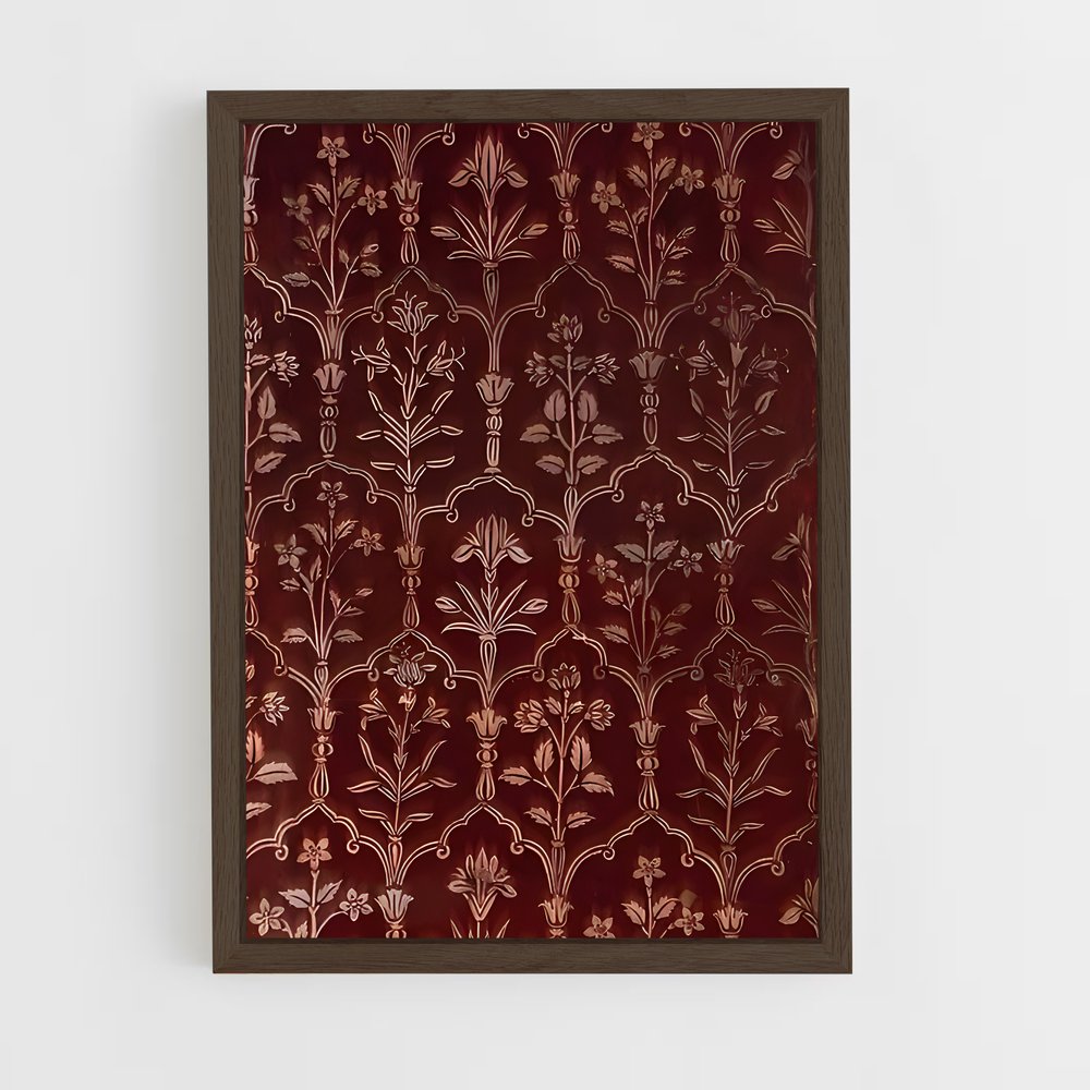 ap-indian patterns-3 cadre Bois foncé